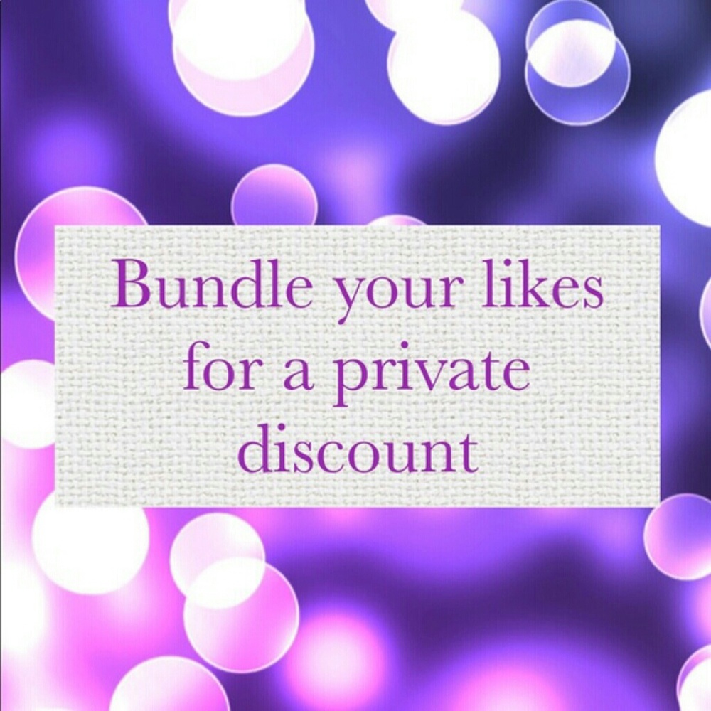 Bundle your likes for a private discount! 💜🌟💜